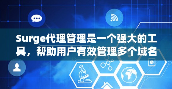 Surge代理管理是一个强大的工具，帮助用户有效管理多个域名和反向代理服务。以下是Surge代理管理的详细步骤和功能