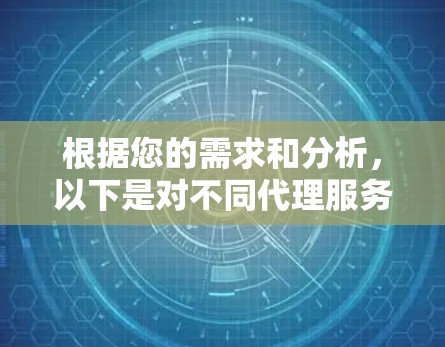 根据您的需求和分析,以下是对不同代理服务器连接工具的总结和建议 根据您的需求和分析,以下是对不同代理服务器连接工具的总结和建议