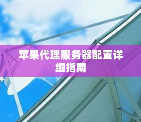 苹果代理服务器配置详细指南 苹果代理服务器配置详细指南