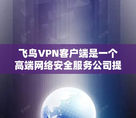 飞鸟VPN客户端是一个高端网络安全服务公司提供的VPN解决方案,旨在为用户提供安全、隐私保护和<strong>网络优化</strong>等服务。以下是关于飞鸟VPN客户端的一些详细信息和使用方法