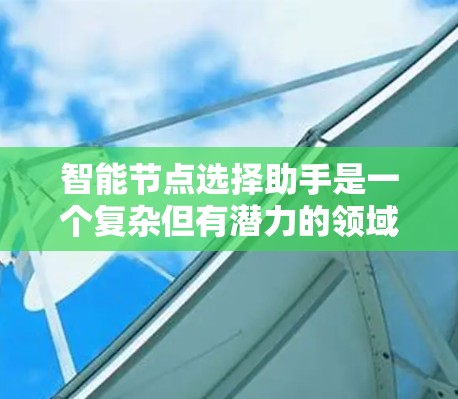 智能节点选择助手是一个复杂但有潜力的领域,涉及多种技术和实际应用需求。以下是对该领域的详细分析和总结 智能节点选择助手是一个复杂但有潜力的领域,涉及多种技术和实际应用需求。以下是对该领域的详细分析和总结