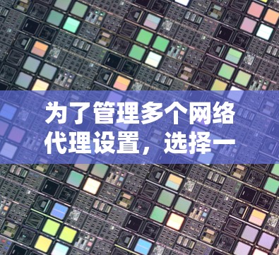 为了管理多个网络代理设置,选择一个合适的浏览器插件是关键。以下是根据您的需求整理的推荐方案 为了管理多个网络代理设置,选择一个合适的浏览器插件是关键。以下是根据您的需求整理的推荐方案