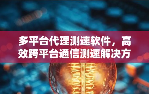 多平台代理测速软件，高效跨平台通信测速解决方案